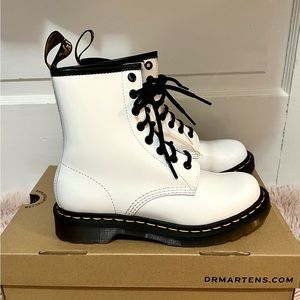 Slightly Glossy White Dr. Martens